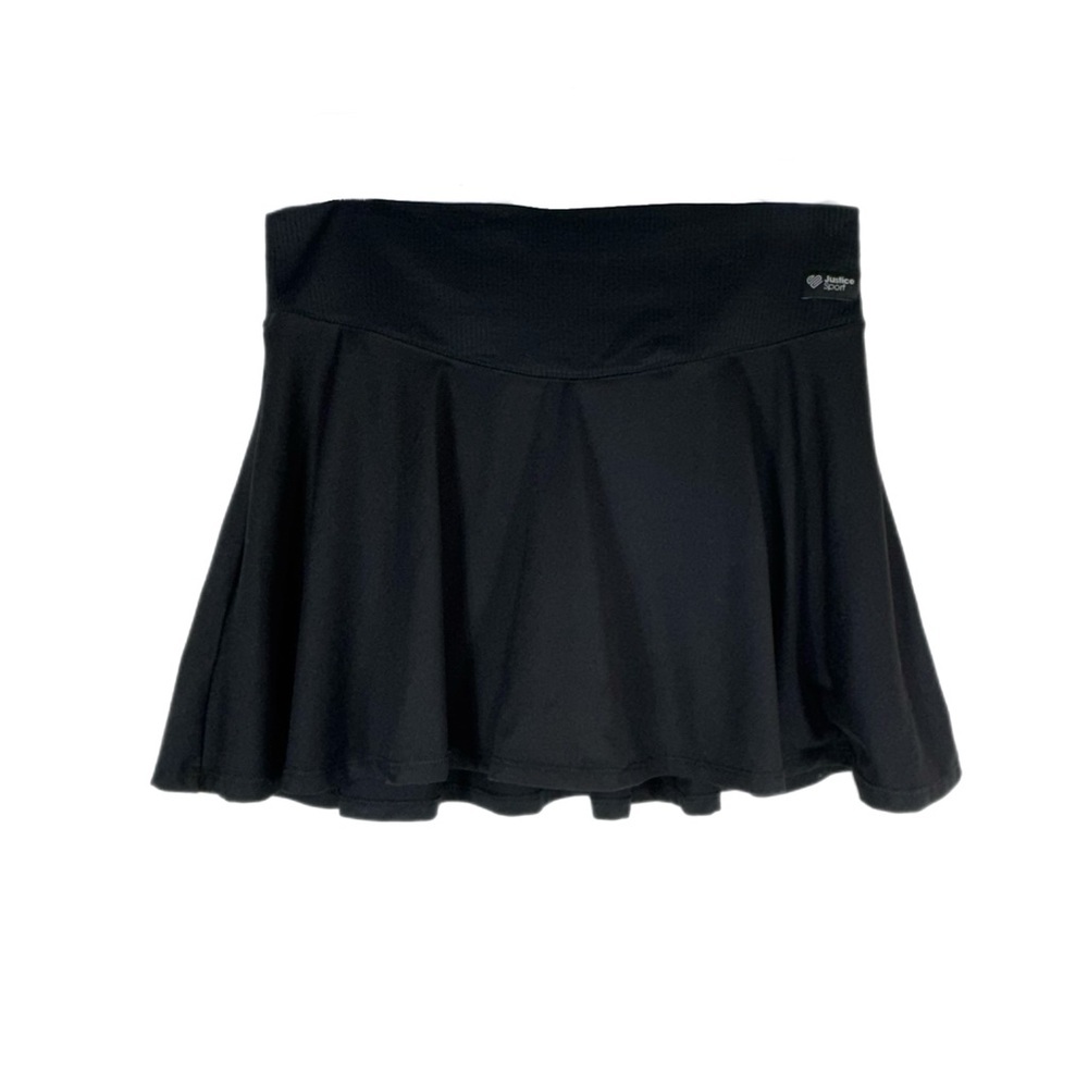 Justice Sport Girl’s Plus Sporty Black Skorts Tennis Skirt Sz XL Plus